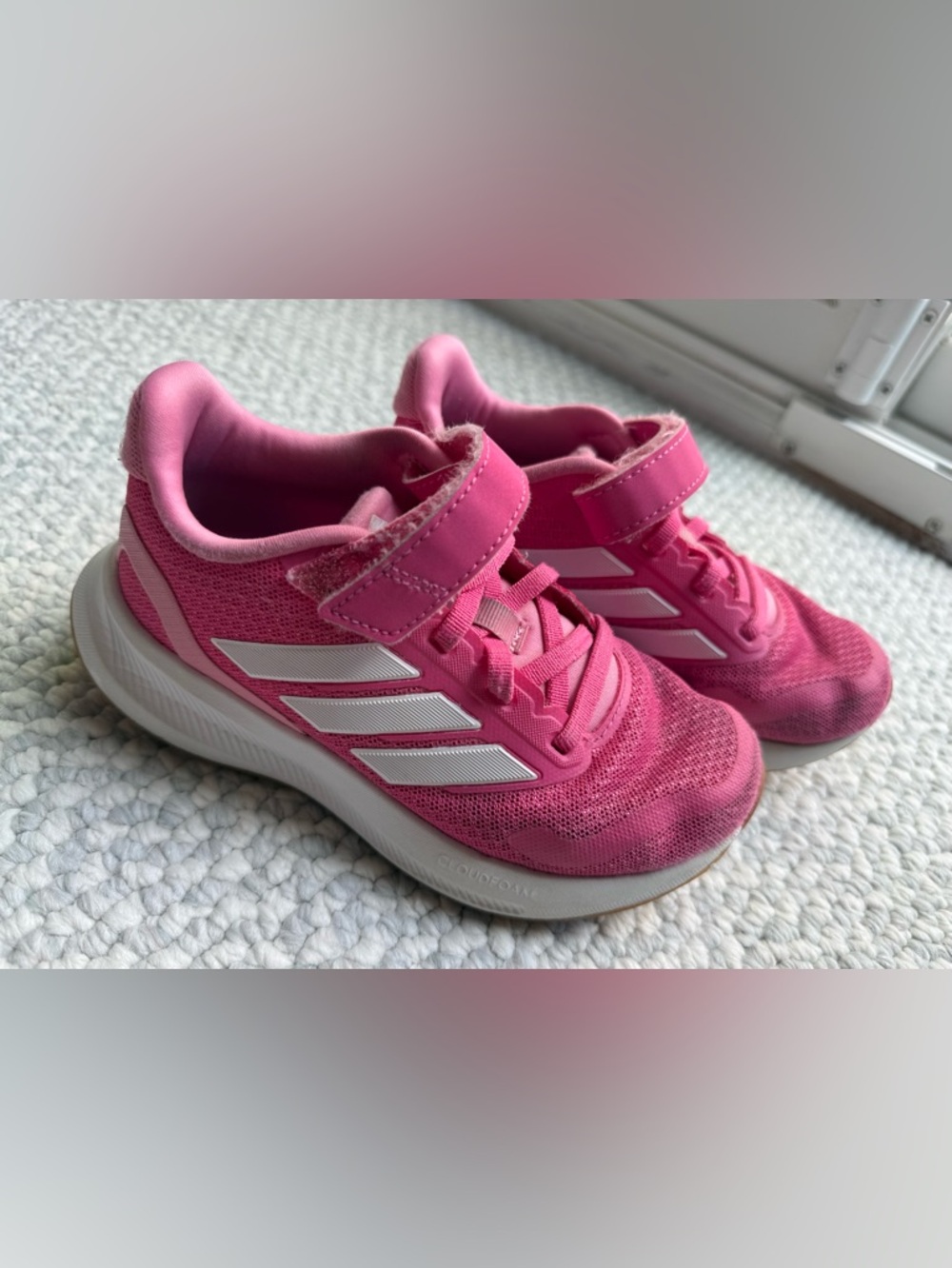 Adidas run falcon Kids' hot Pink Athletic Sneakers